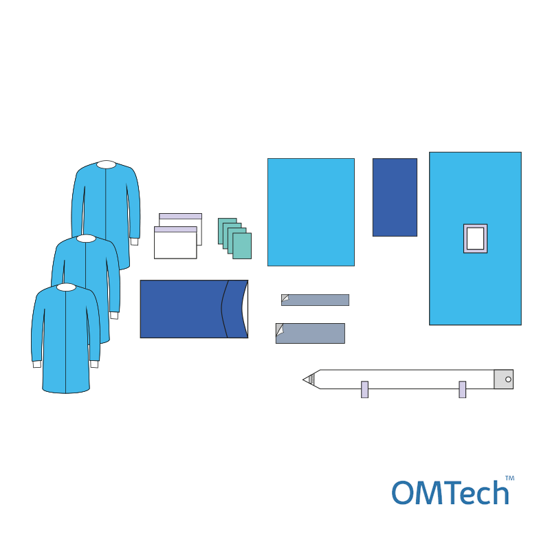 Комплект одягу та покриттів операційних OMTech™ для лапароскопії №1/В стерильний